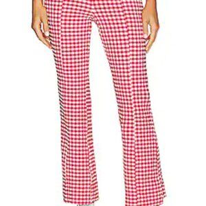 Ganni NWT Seersucker Cropped Pants in Love Potion